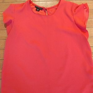 Coral spring blouse